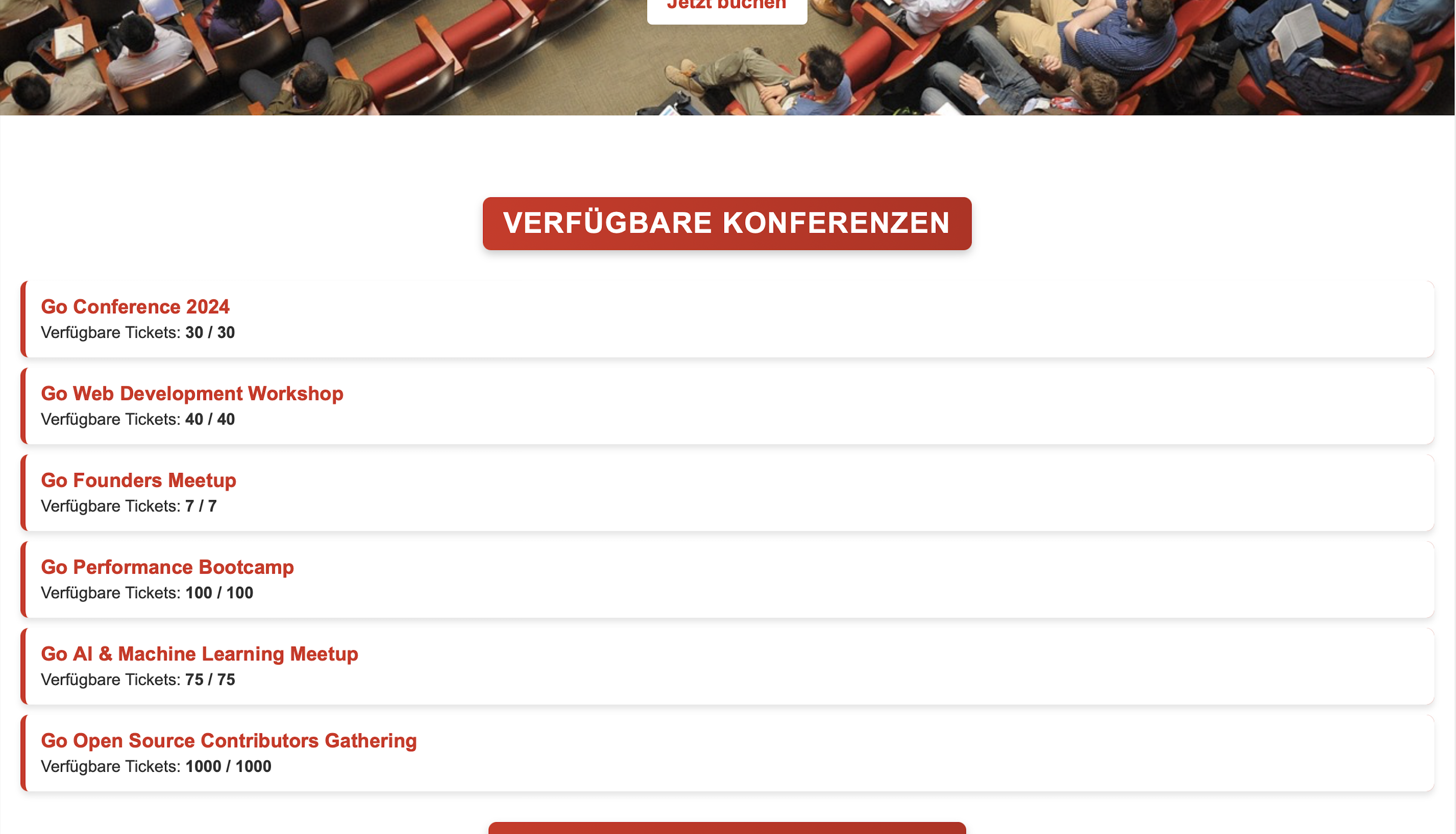 Go Conference Booking